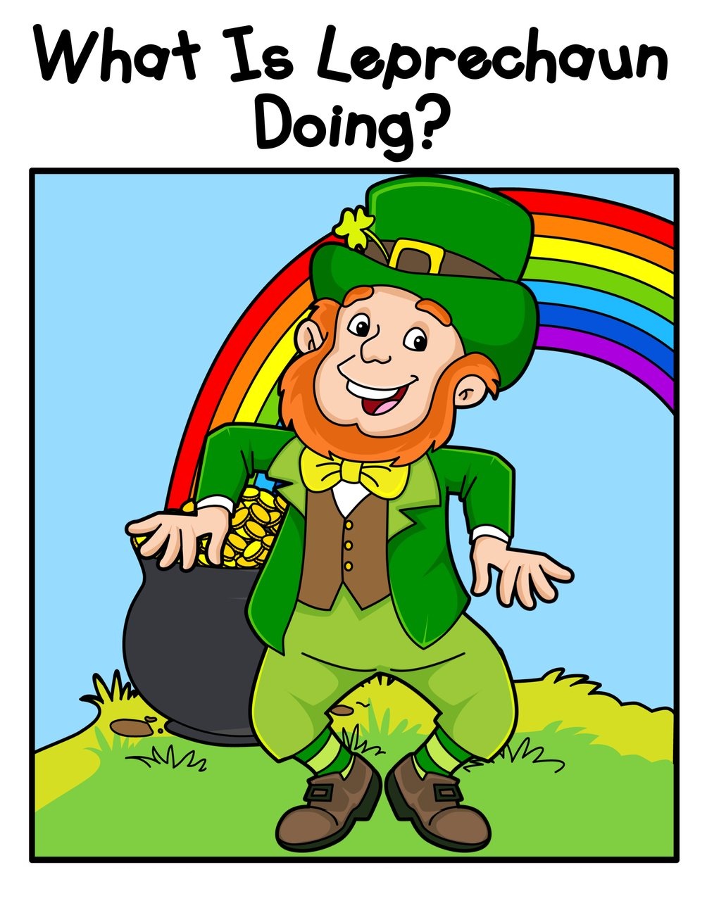 What Is Leprechaun Doing? interactive adapted book