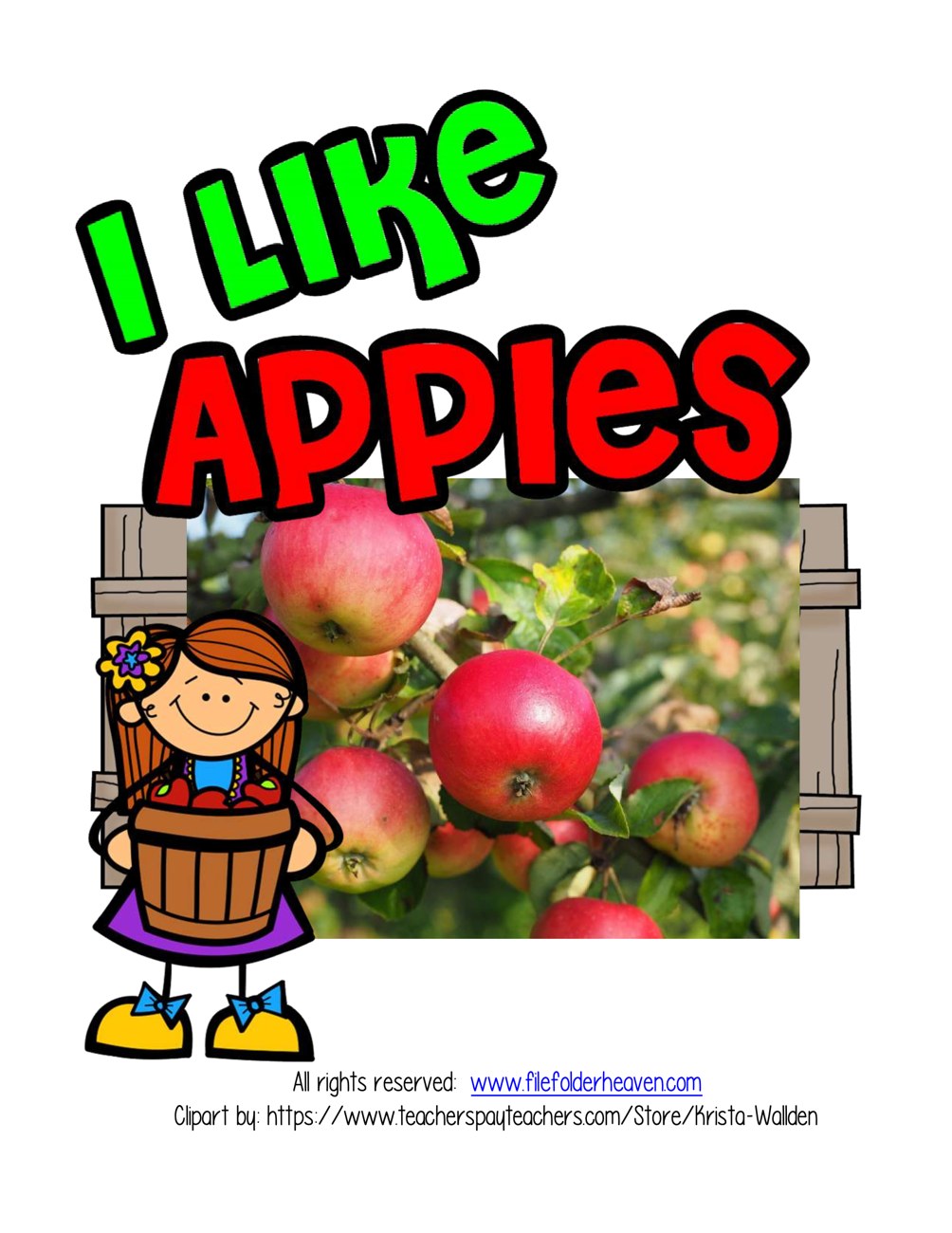 I Like Apples interactive adapted book