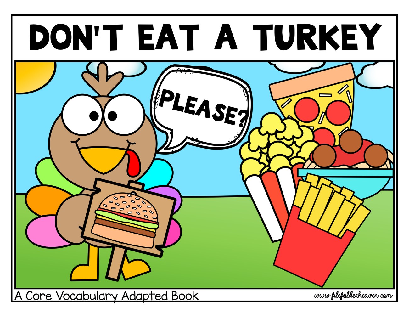 Don't Eat A Turkey! interactive adapted book