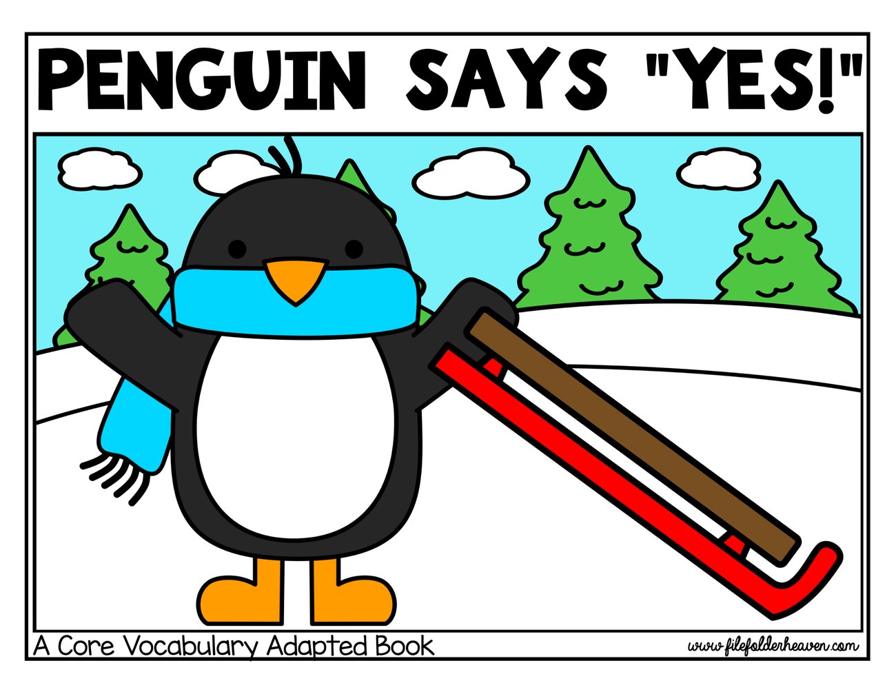 Penguin Says Yes! digital adapted book for special education