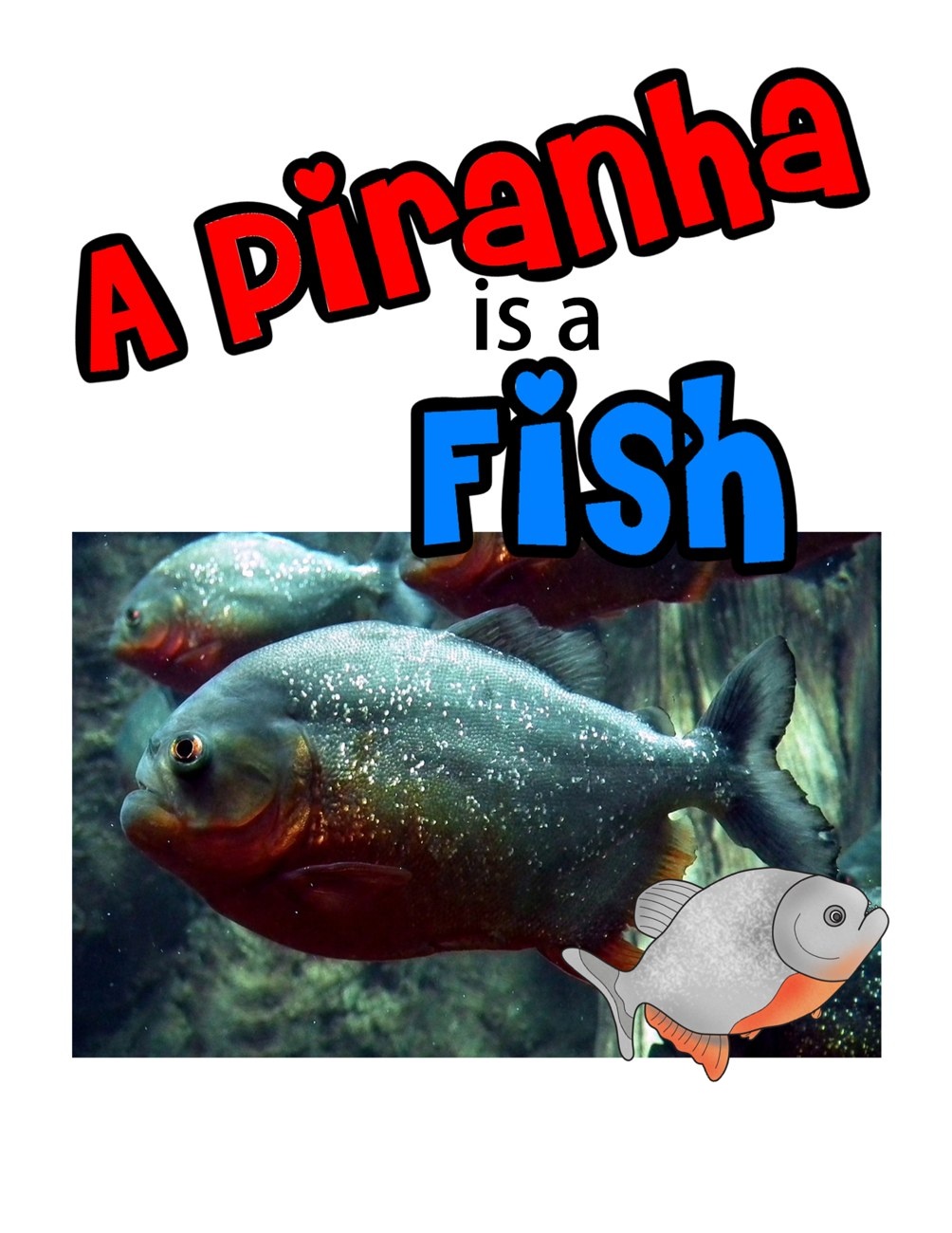 A Piranha is a Fish digital adapted book for special education