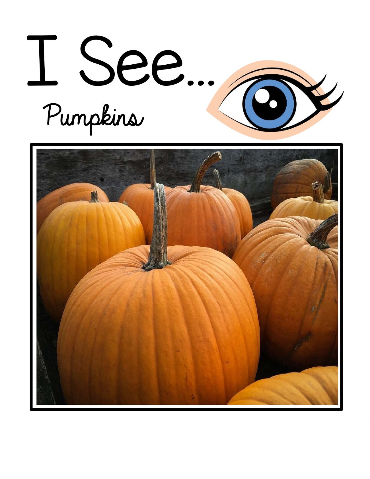 I See… Pumpkins digital adapted book for special education