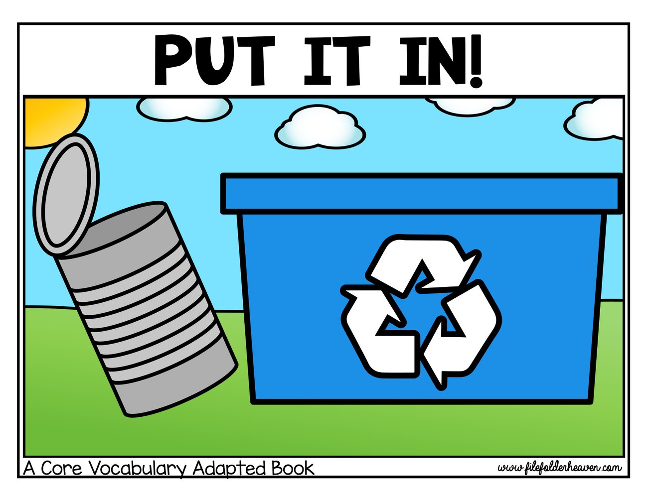 Put It In! interactive adapted book