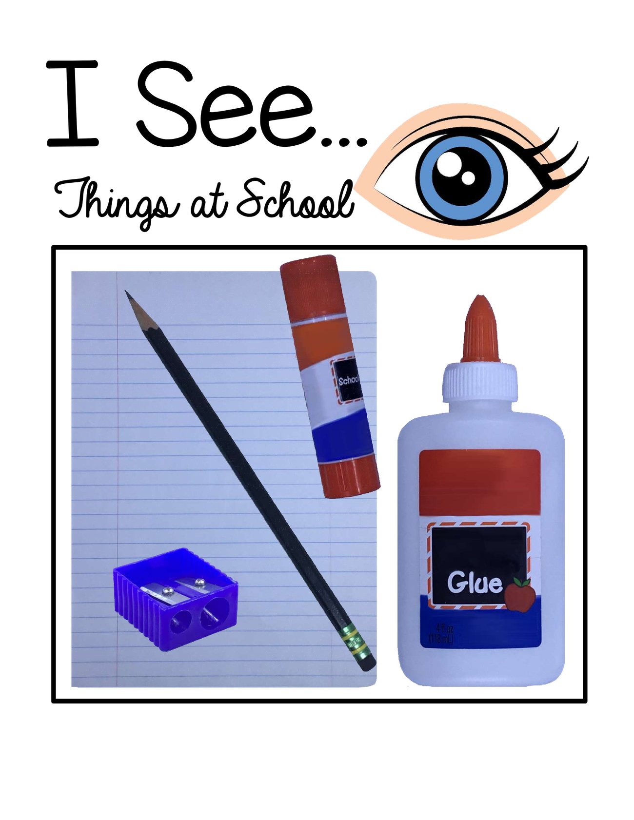 I See… Things at School digital adapted book for special education