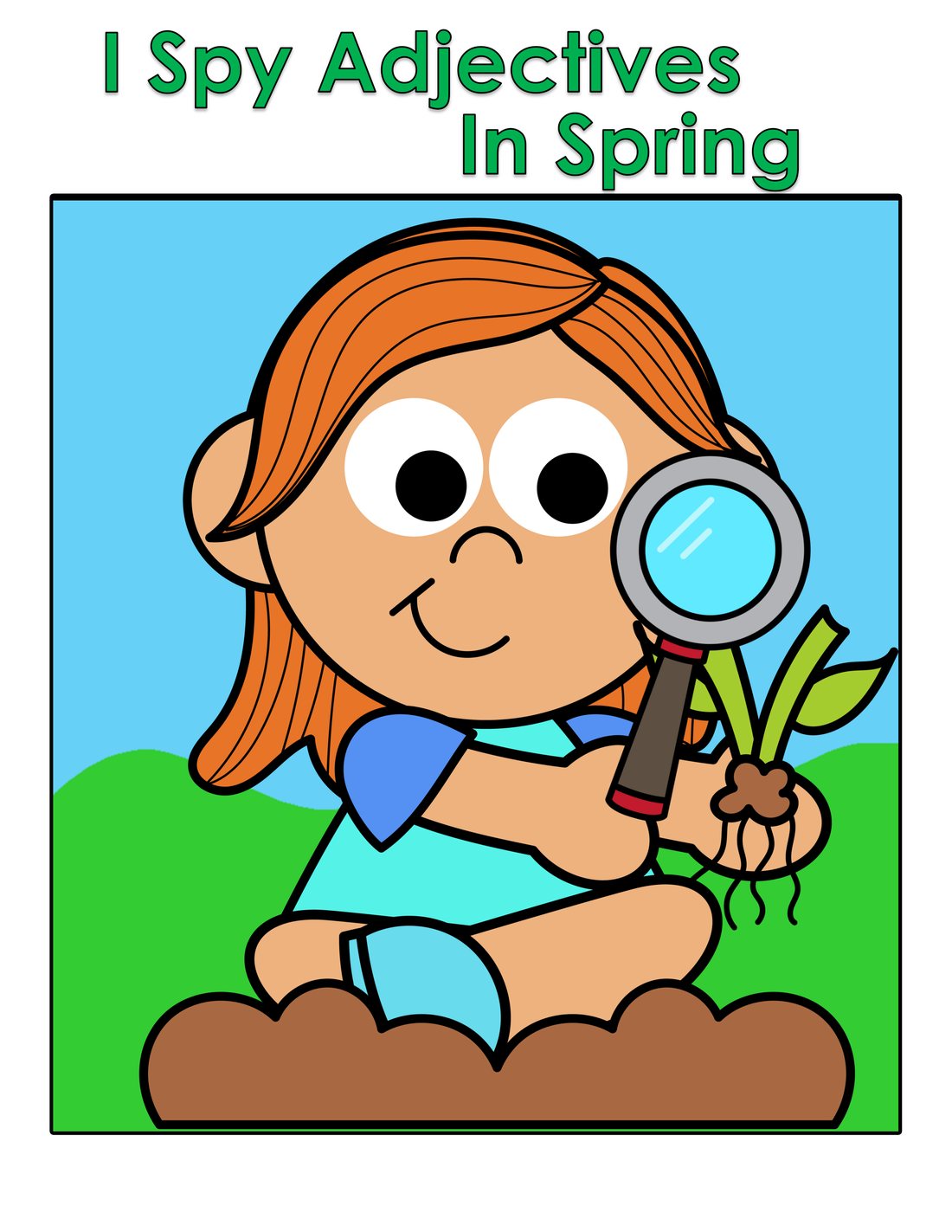 I Spy Adjectives In Spring interactive adapted book