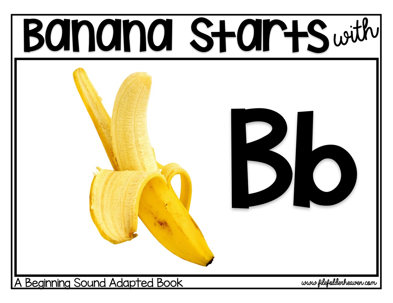 Banana Starts With B digital adapted book for special education