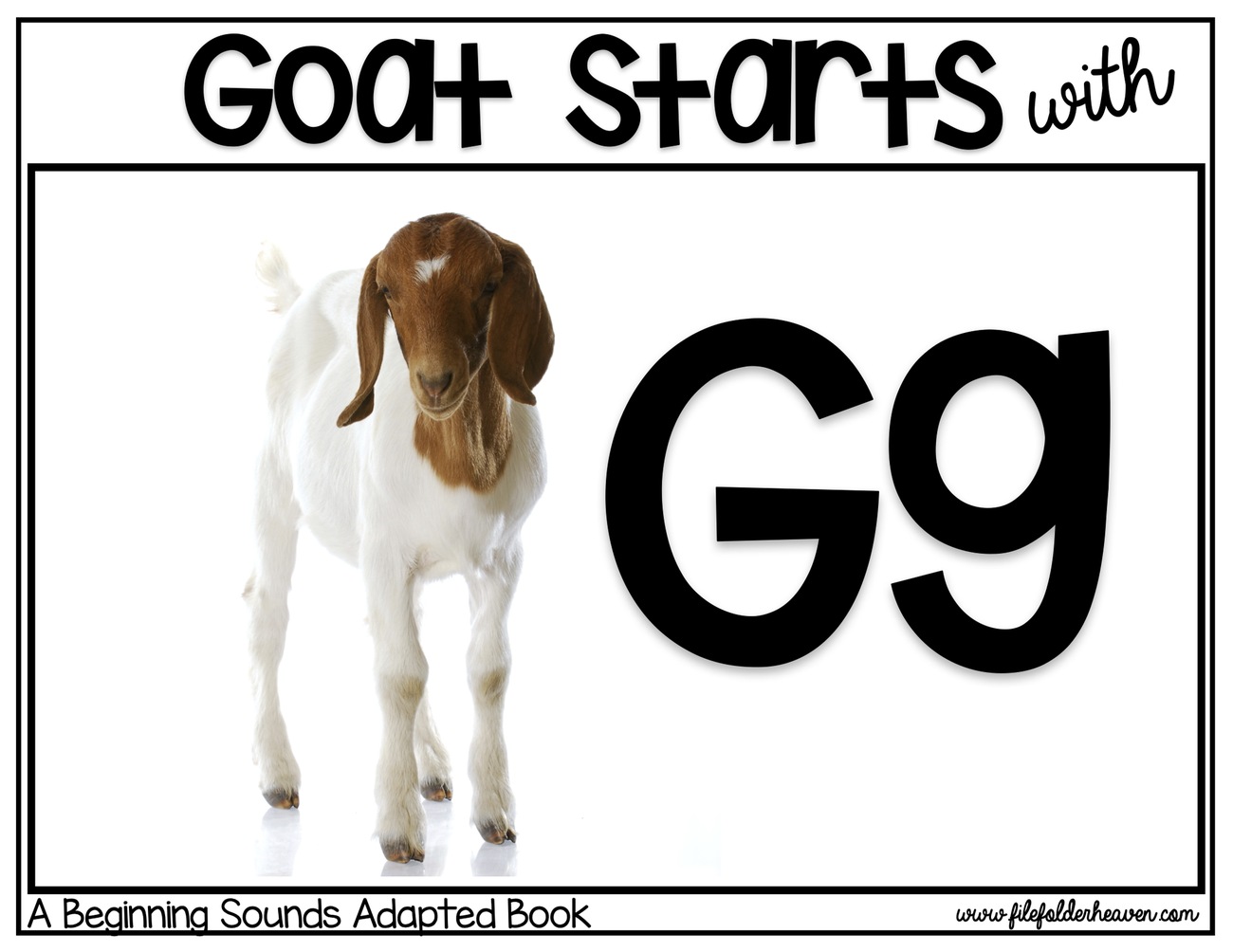 Goat Starts With G digital adapted book for special education