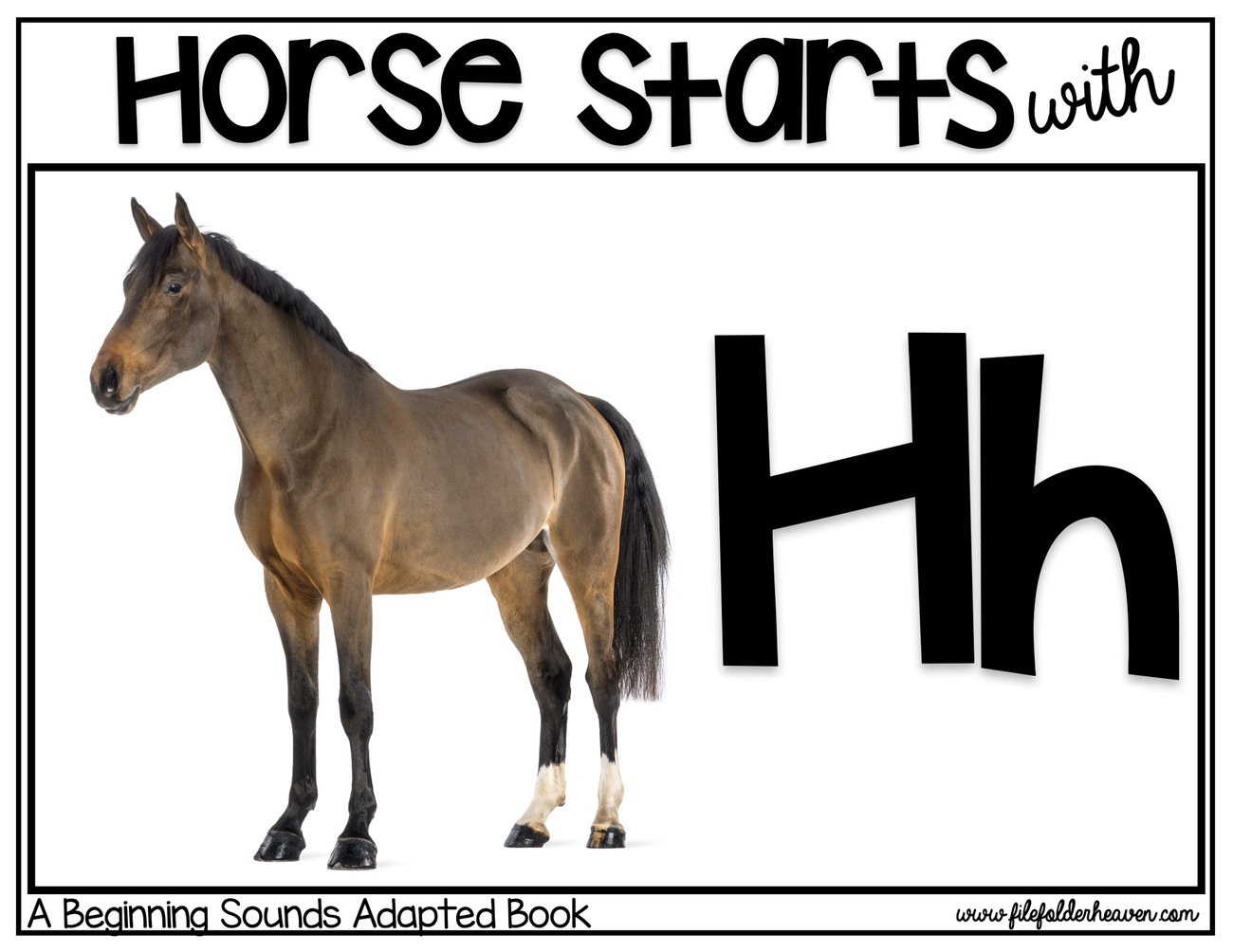 Horse Starts With H interactive adapted book
