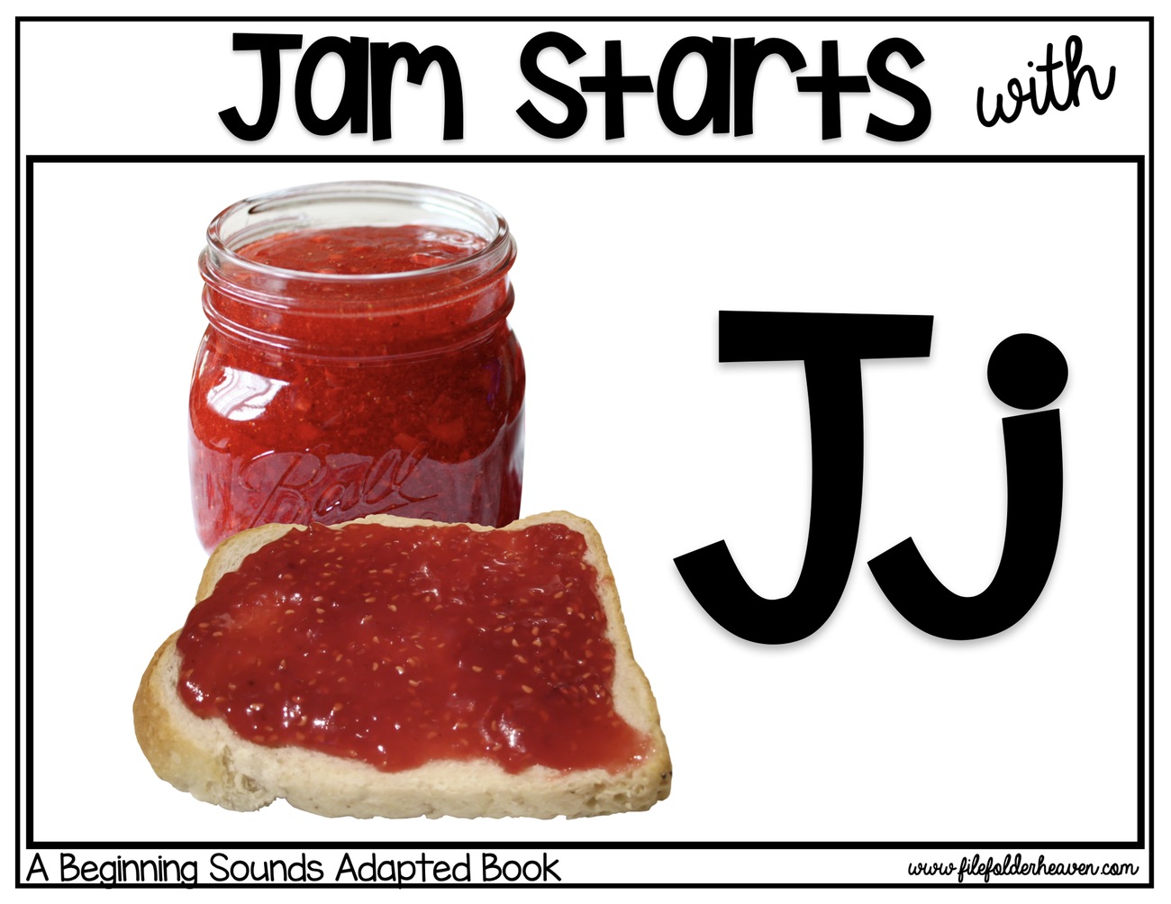 Jam Starts With J digital adapted book for special education