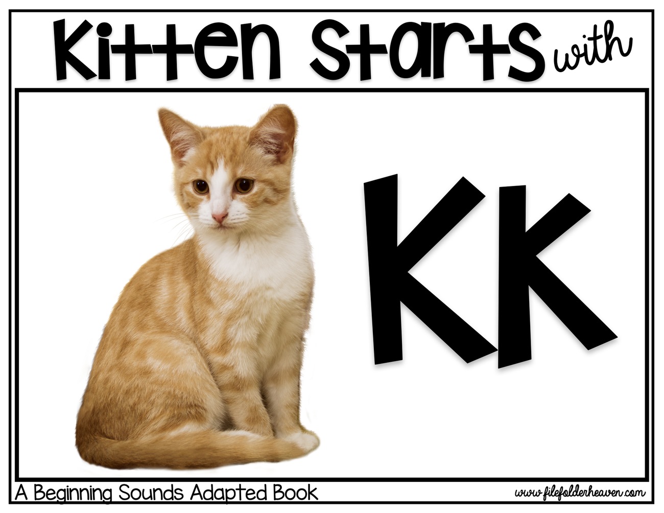 Kitten Starts With K interactive adapted book