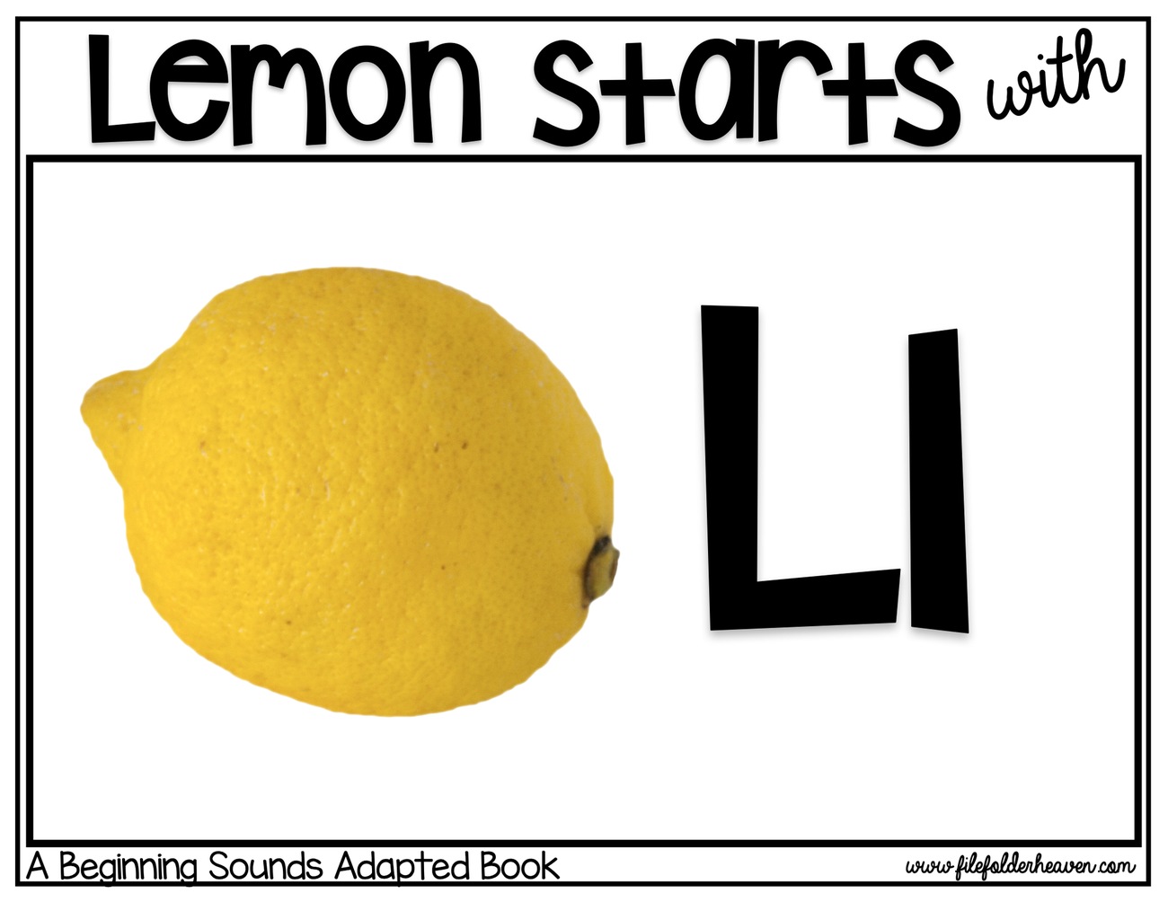 Lemon Starts With L digital adapted book for special education