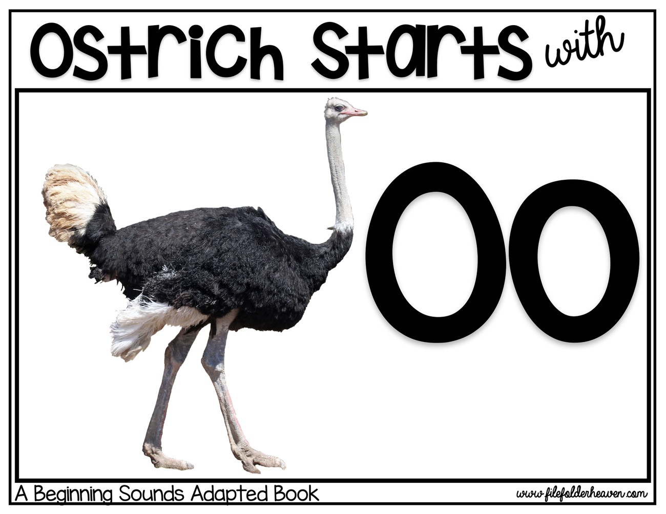 Ostrich Starts With O interactive adapted book