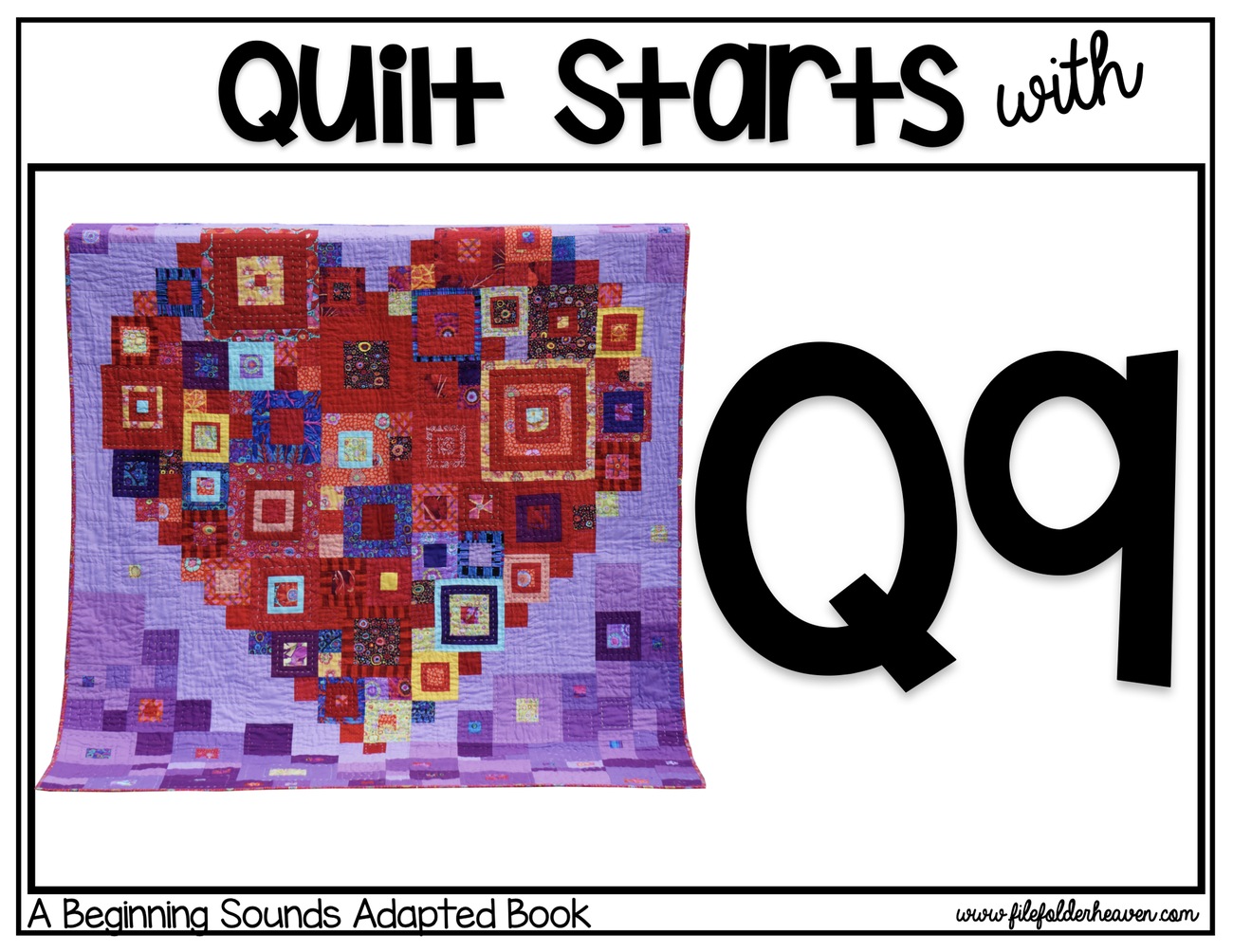 Quilt Starts With Q digital adapted book for special education