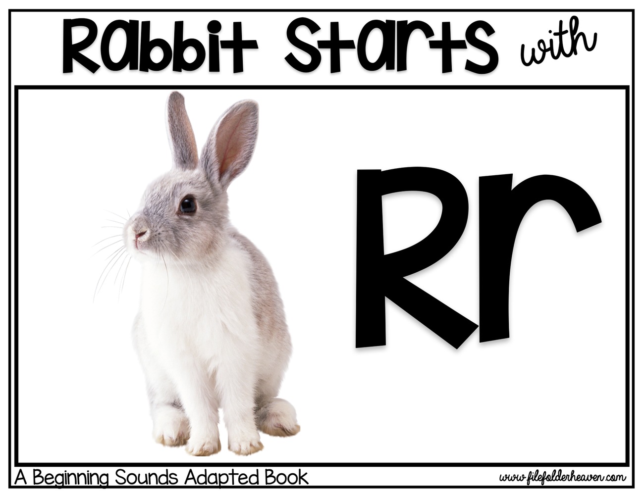 Rabbit Starts With R digital adapted book for special education