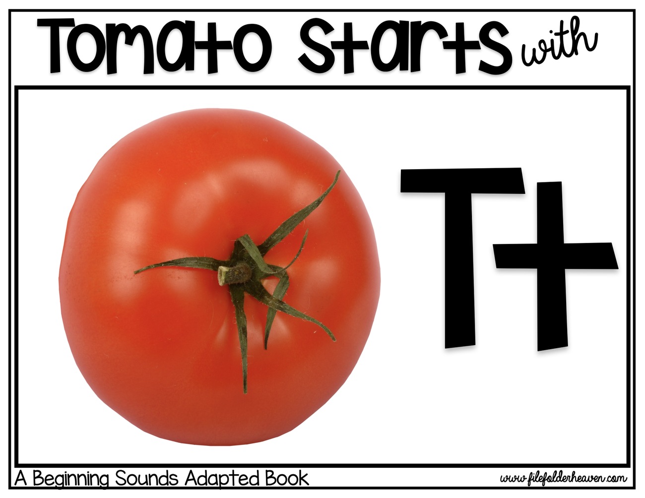 Tomato Starts With T digital adapted book for special education