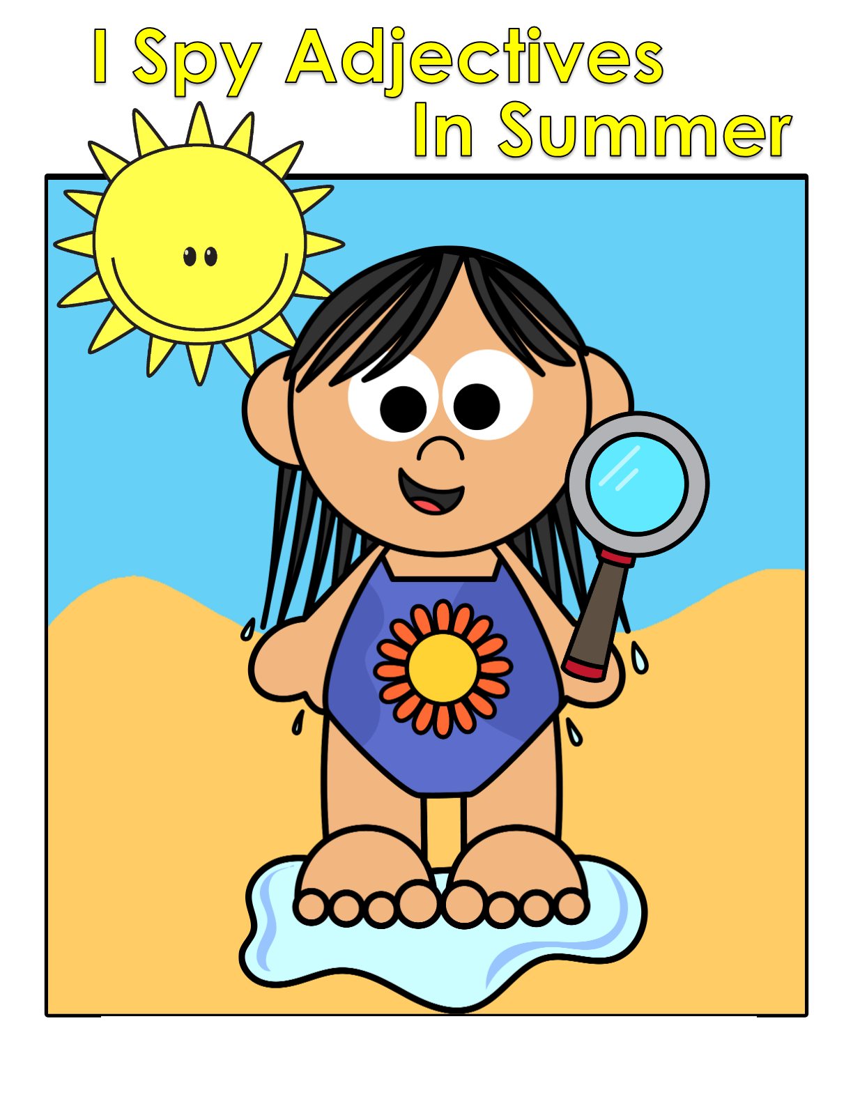 I Spy Adjectives In Summer interactive adapted book