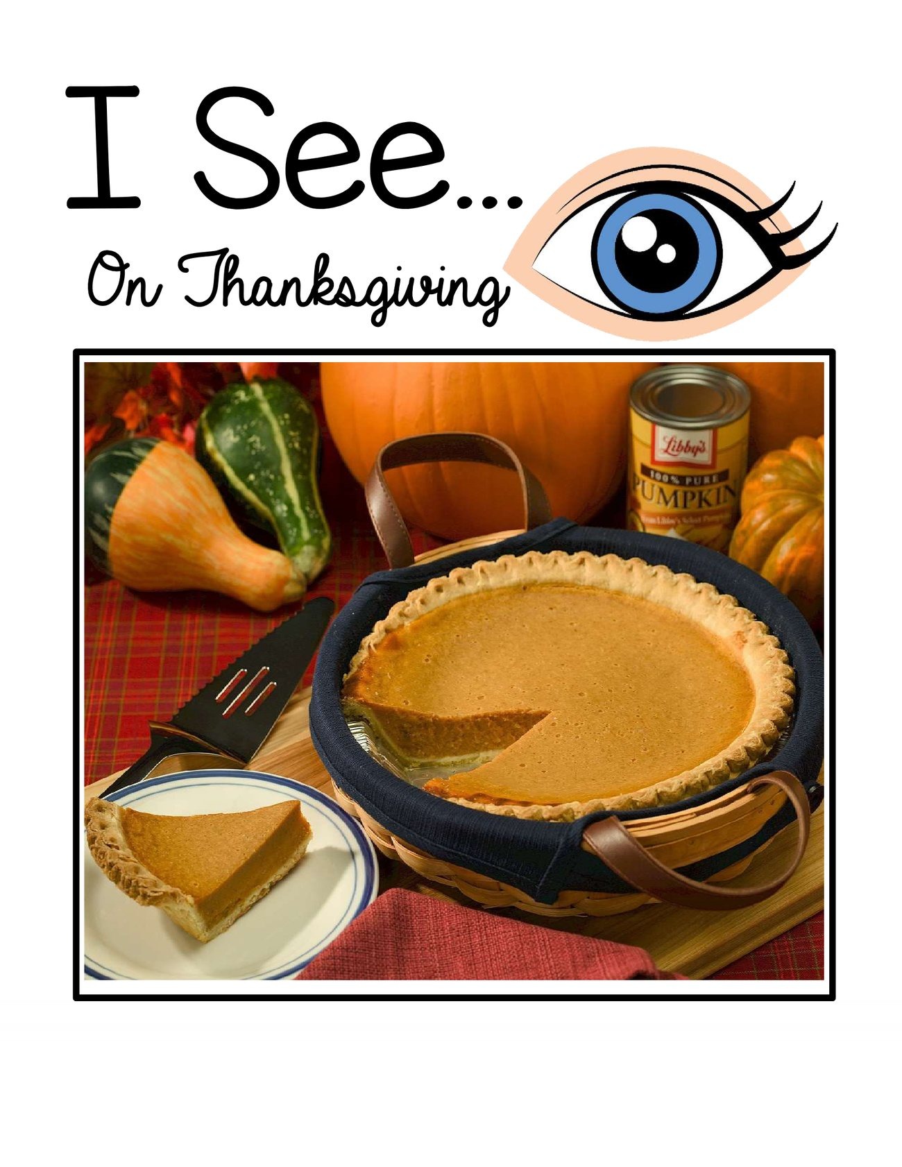 I See… On Thanksgiving interactive adapted book