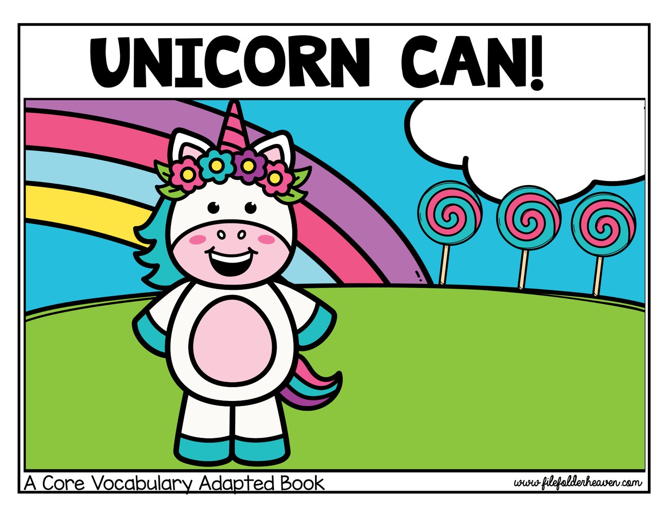 Unicorn Can! interactive adapted book