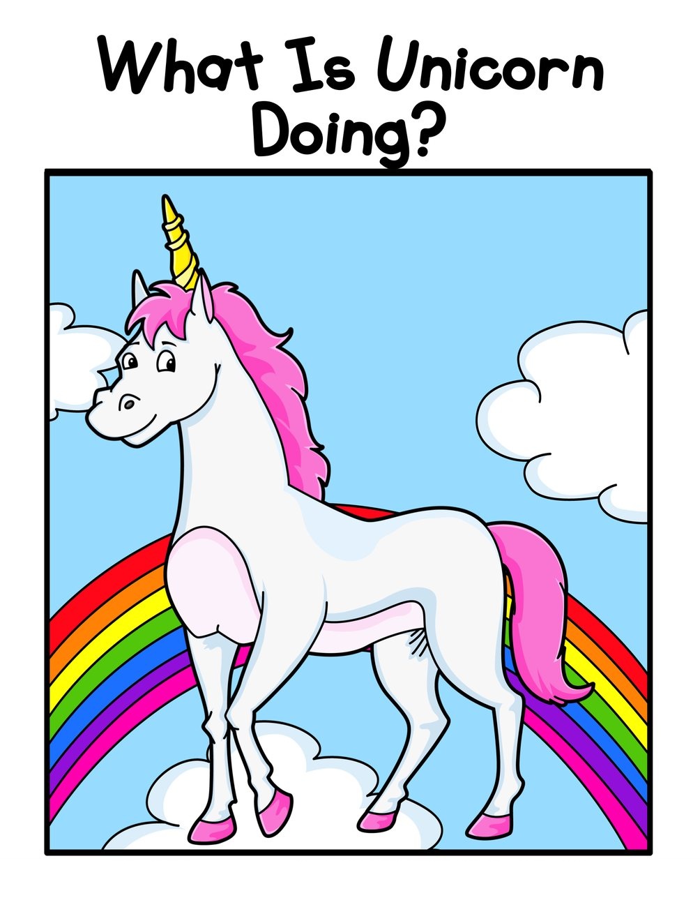 What Is Unicorn Doing? digital adapted book for special education