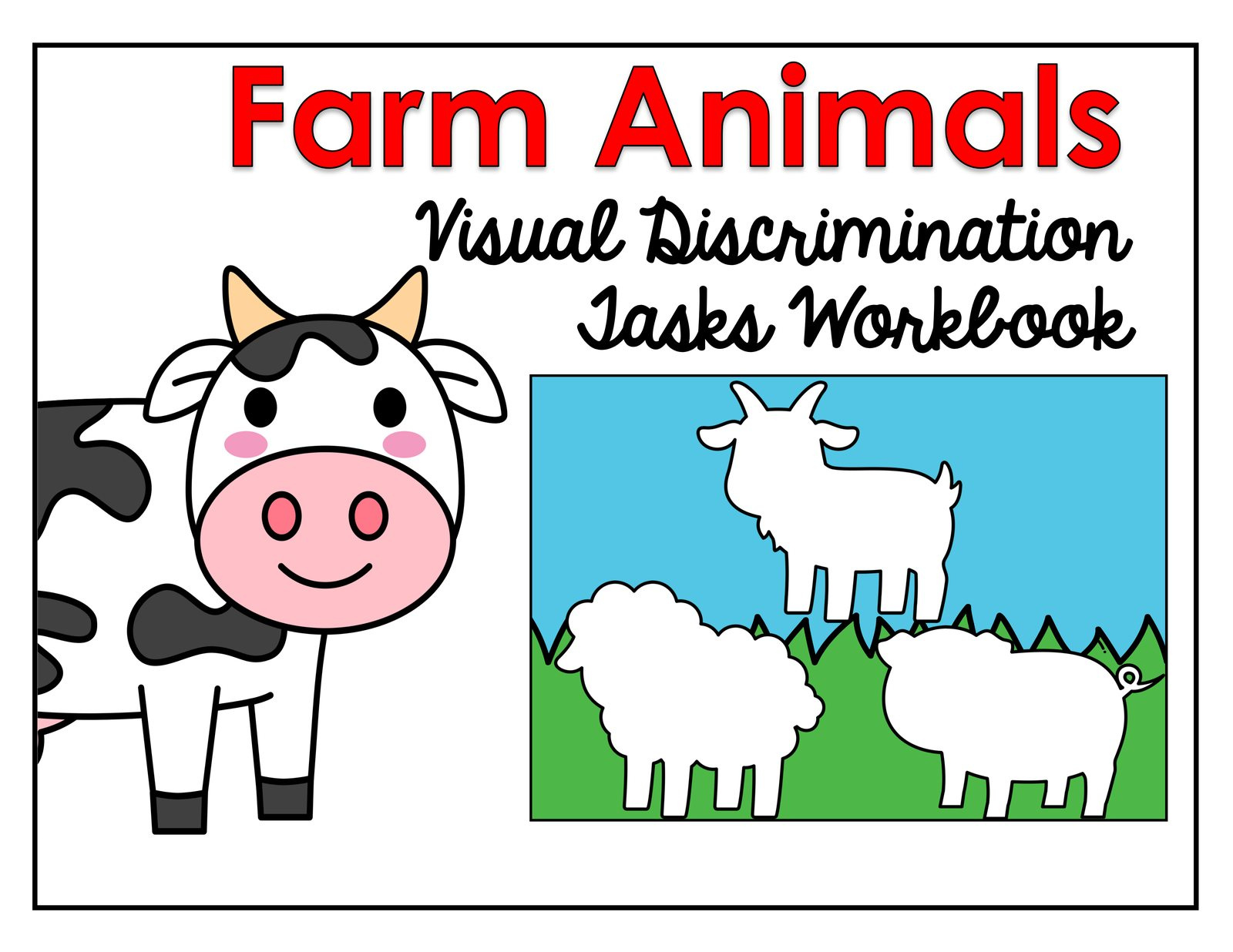 Farm Animals: Make a Match interactive adapted book