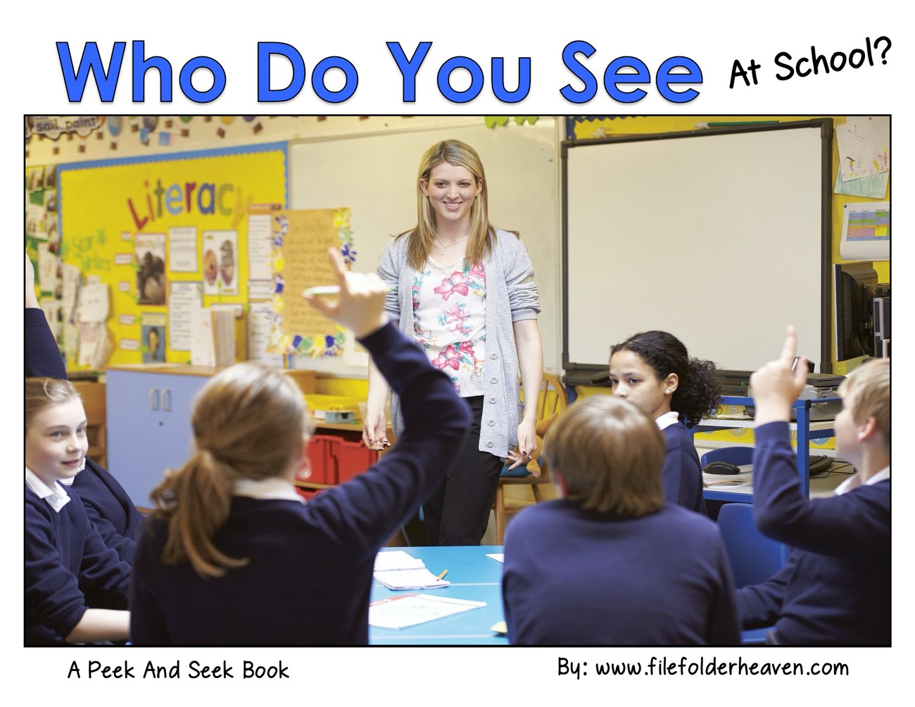 Who Do You See At School? interactive adapted book