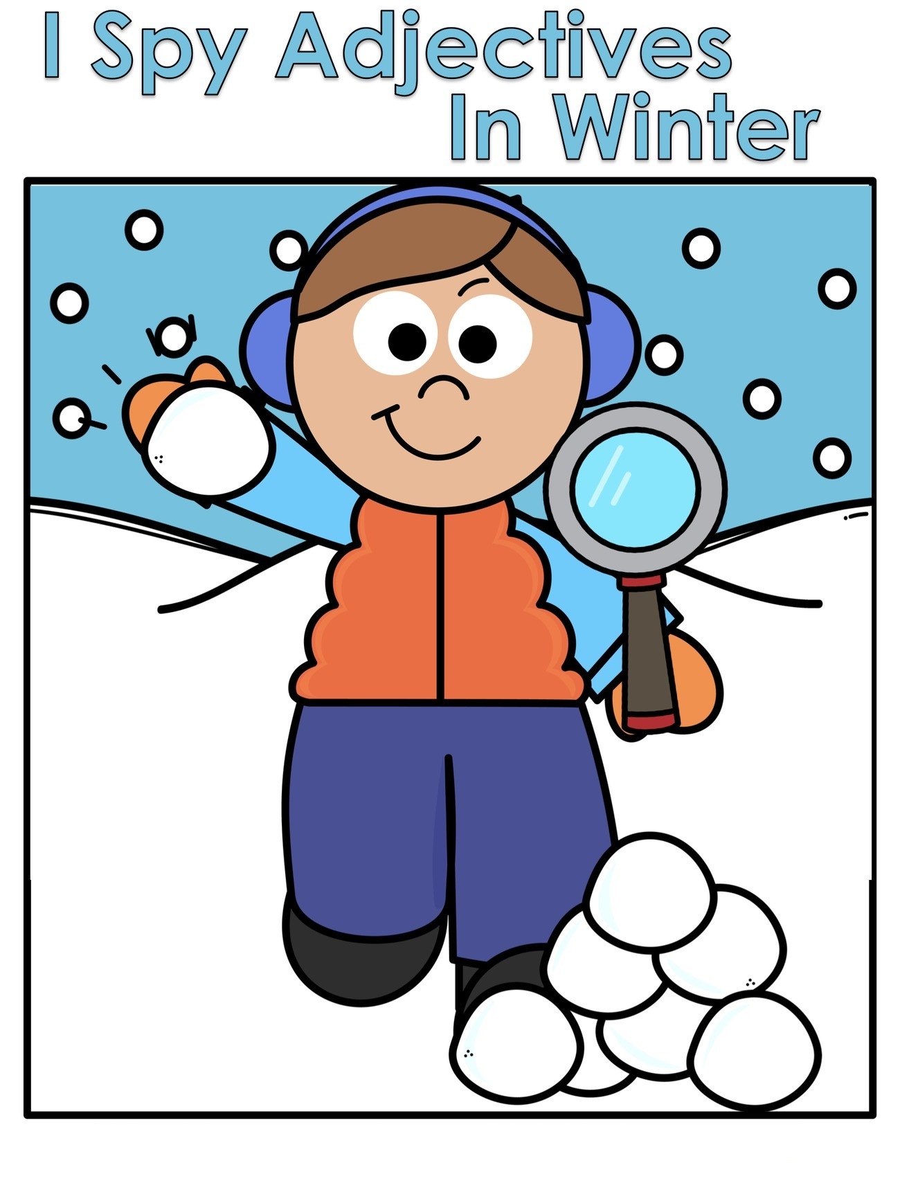 I Spy Winter Adjectives interactive adapted book