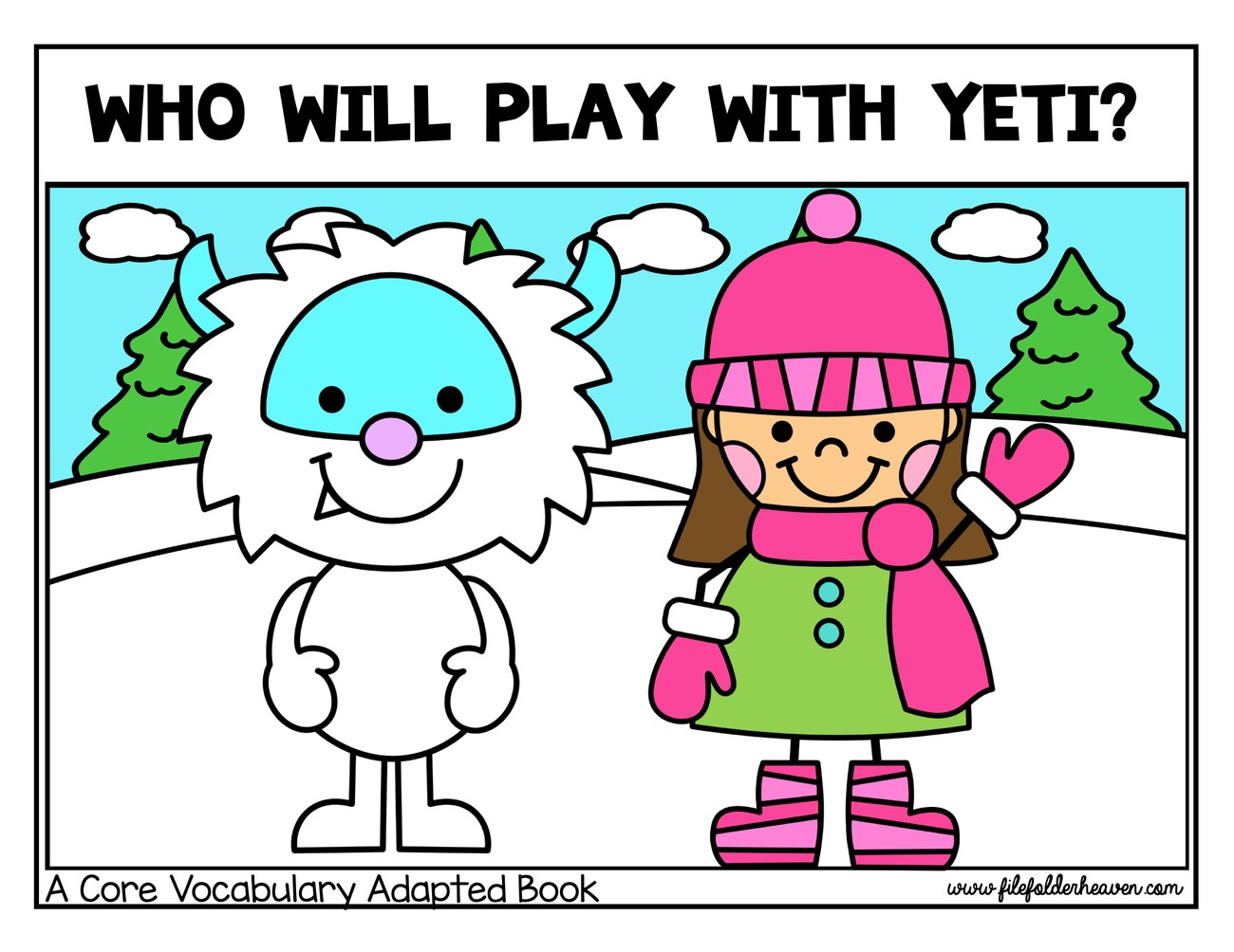 Who Will Play With Yeti? interactive adapted book