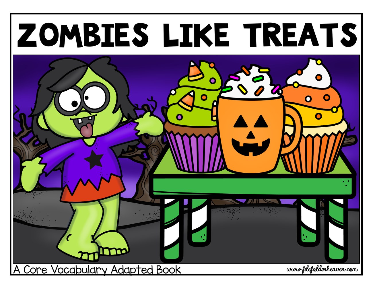 Zombies Like Treats interactive adapted book