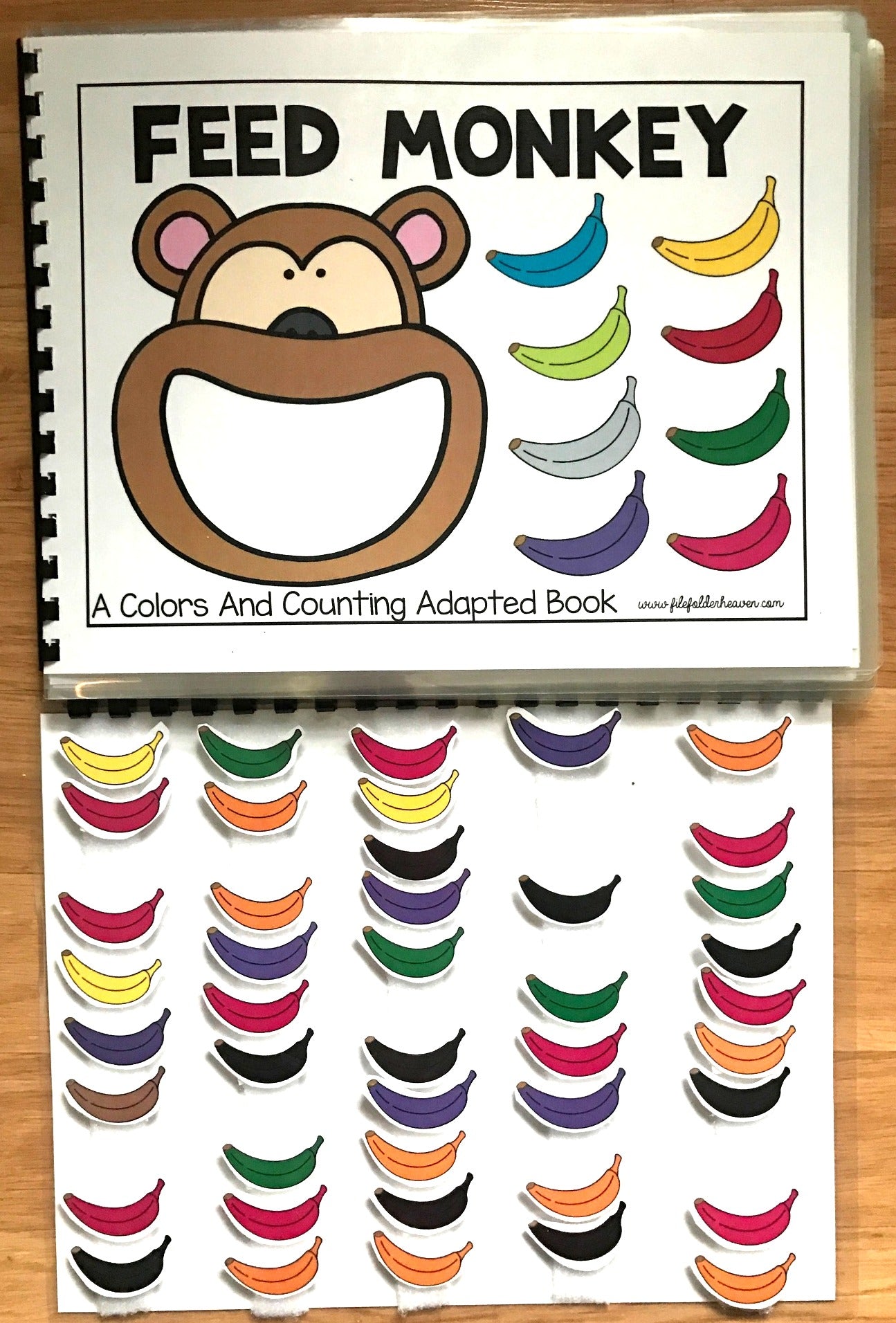 Feed Monkey:  A Colors and Counting Adapted Book