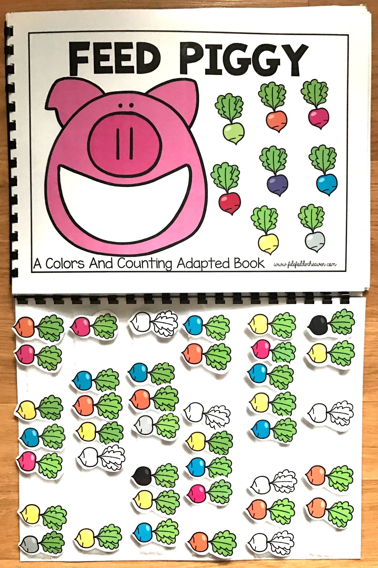 Feed Piggy:  A Colors and Counting Adapted Book