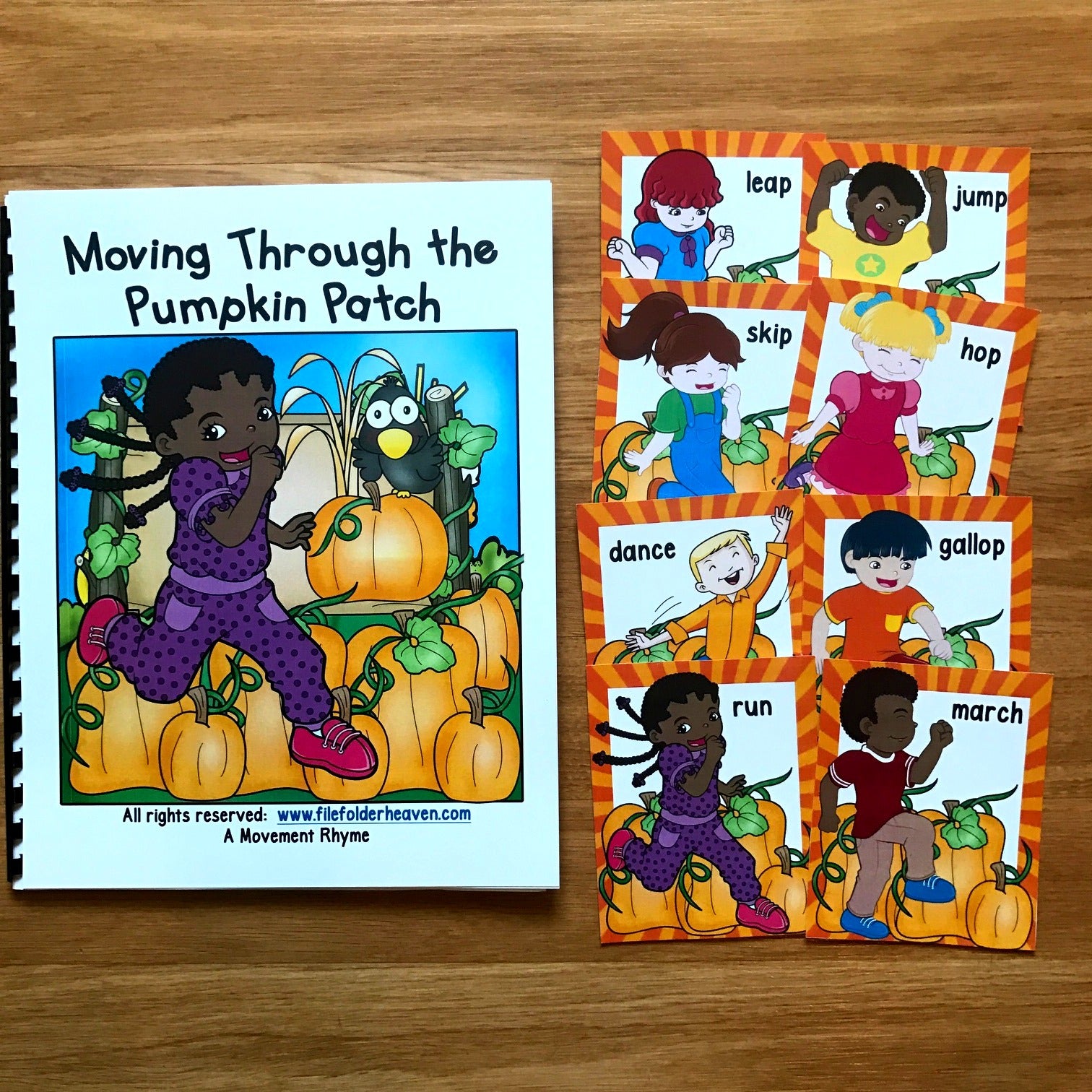 Pumpkin Themed Movement Book (And Cards!)