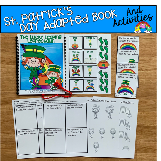 "The Lucky Leaping Leprechaun" Prepositions Book And Activities