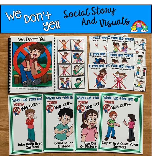 "We Don't Yell" Social Story Unit