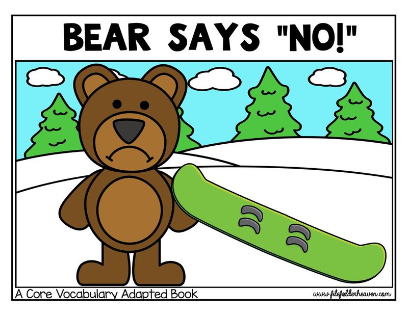 Bear Says No! digital adapted book for special education