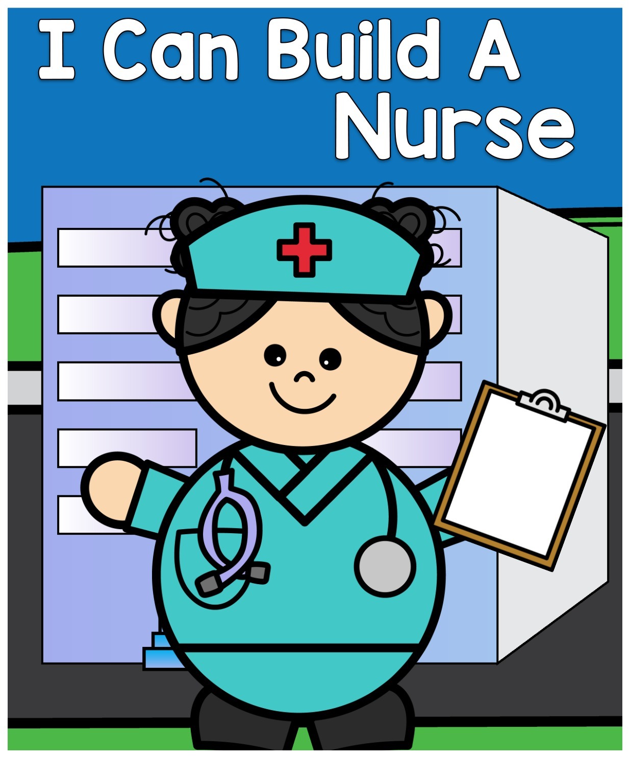 I Can Build a Nurse interactive adapted book