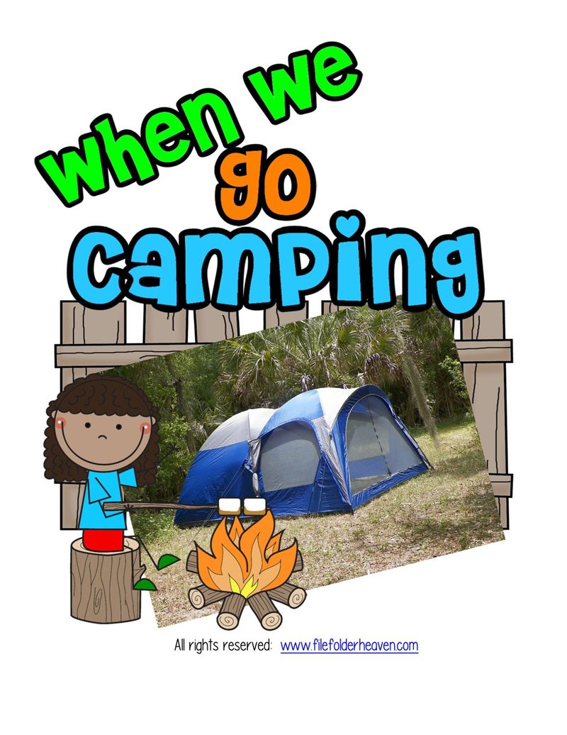 When We Go Camping interactive adapted book