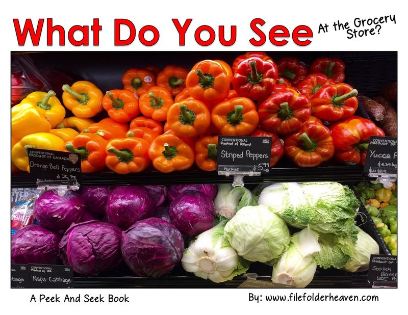 What Do You See At the Grocery Store? interactive adapted book