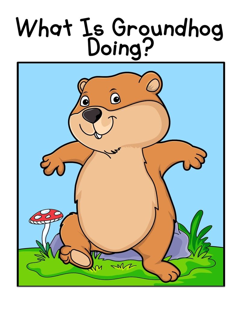 What Is Groundhog Doing? digital adapted book for special education