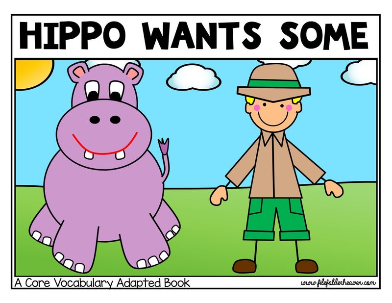Hippo Wants Some interactive adapted book