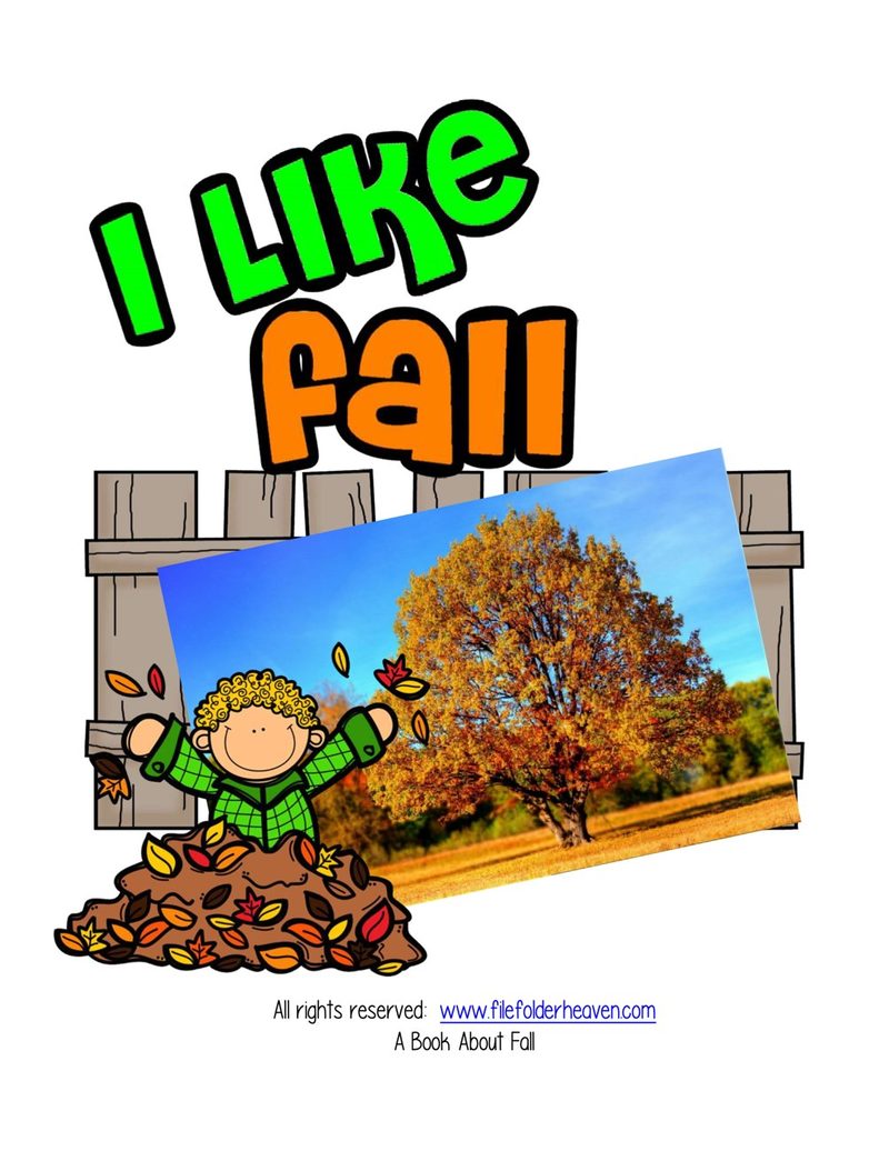I Like Fall digital adapted book for special education