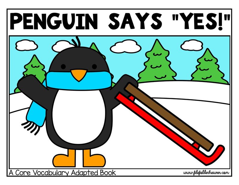 Penguin Says Yes! digital adapted book for special education