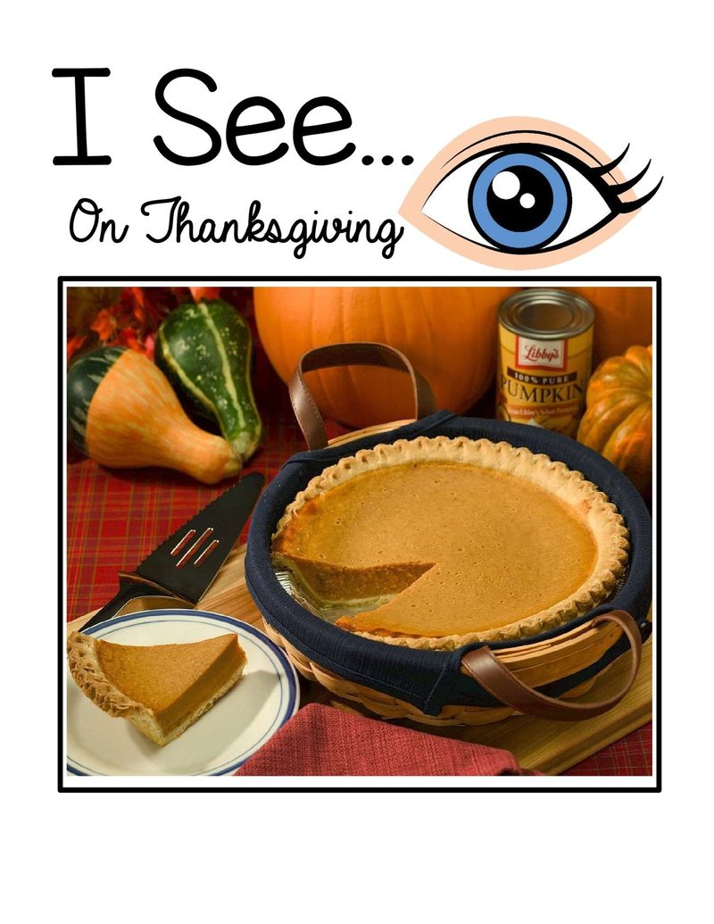 I See… On Thanksgiving digital adapted book for special education