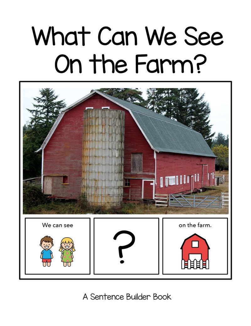 What Can We See On the Farm? digital adapted book for special education