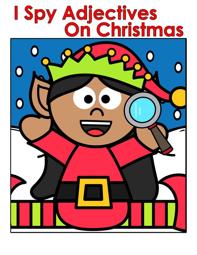 I Spy Adjectives On Christmas interactive adapted book